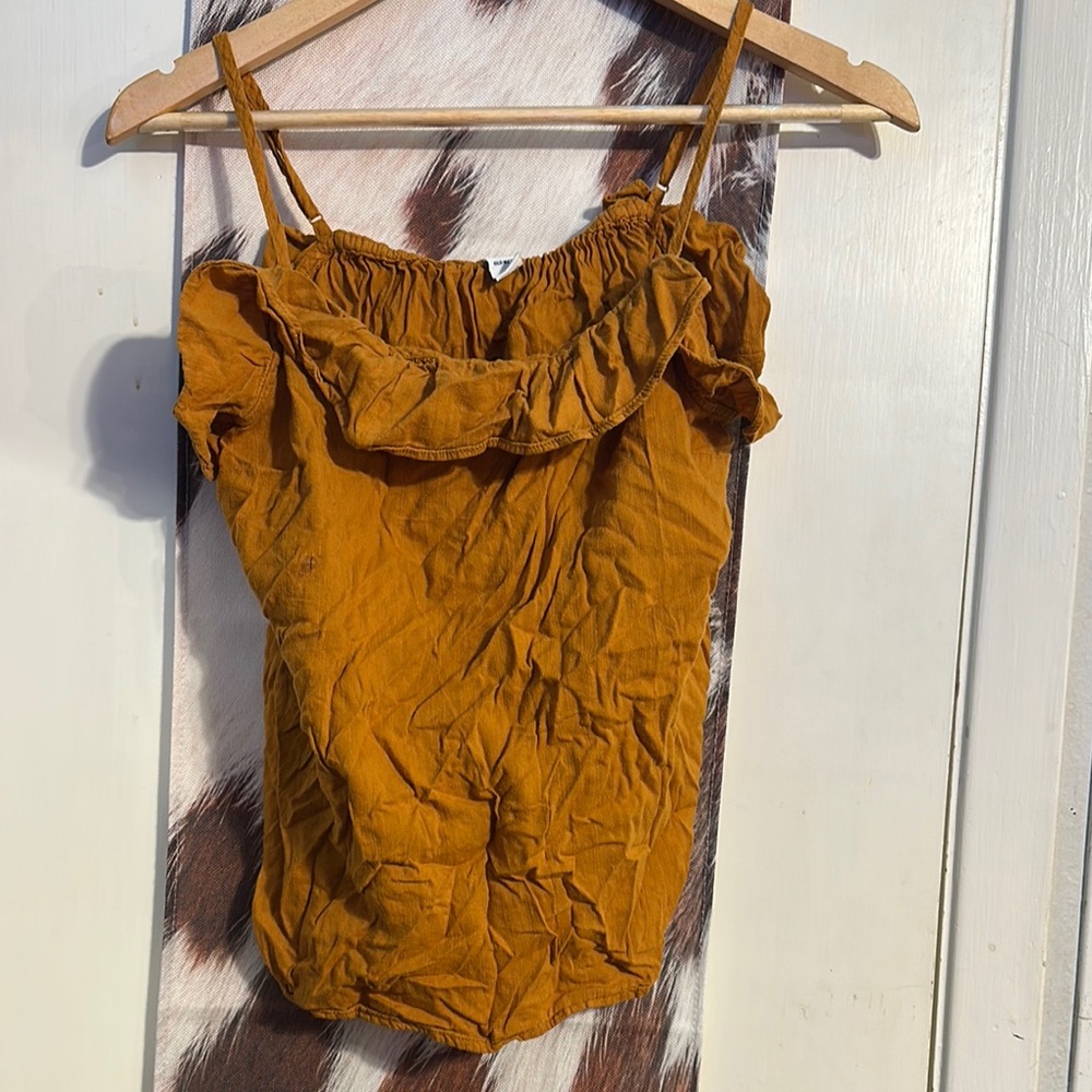 Old Navy Yellow Ruffled Camisole Top